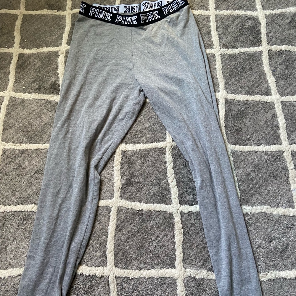 Pink gray leggings